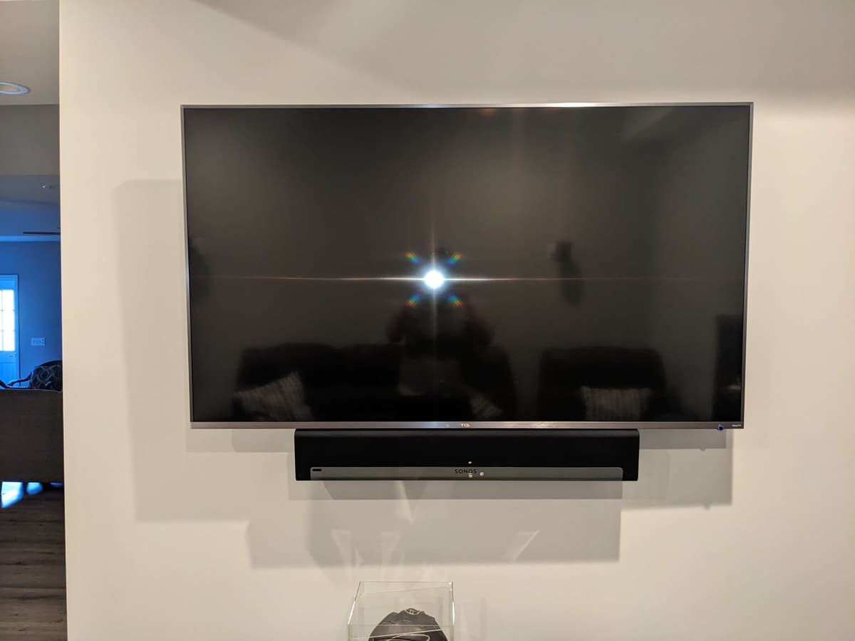 TV mounting installation