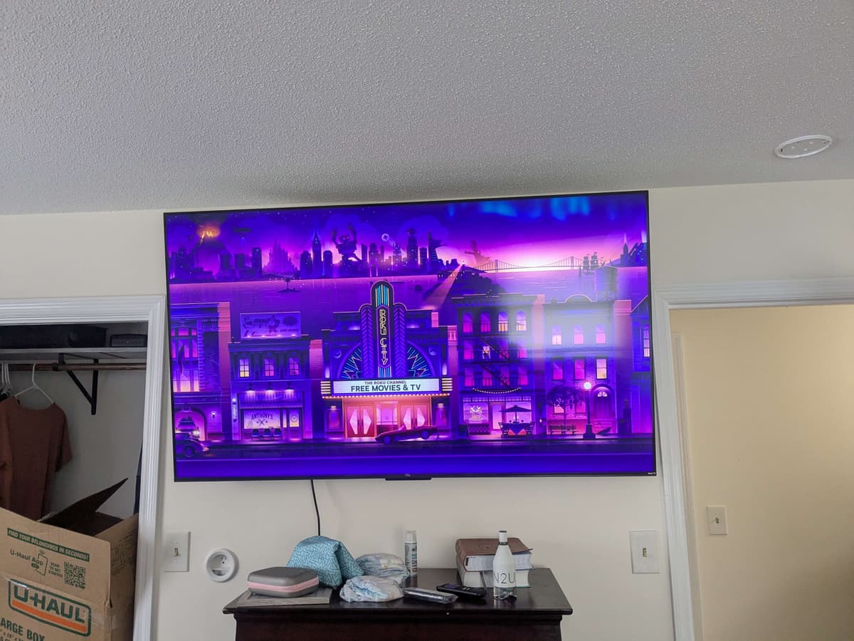 TV mounting installation