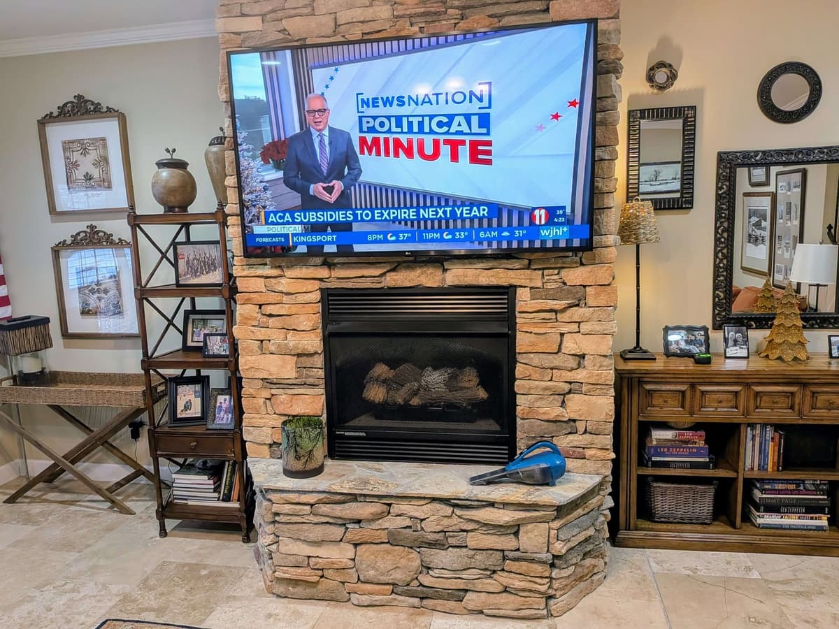 TV fireplace mount